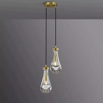 Raindrop 2 Lights Cord Round Chandelier