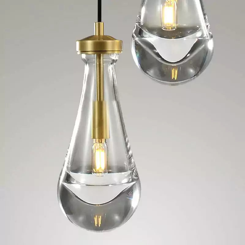 Raindrop 2 Lights Cord Round Chandelier