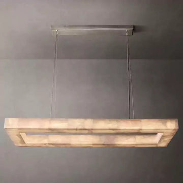 KL Rivaga Rectangular Alabaster Chandelier 54"