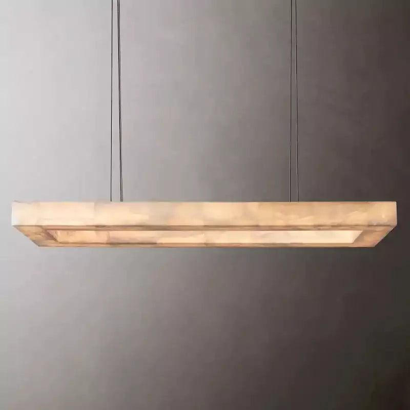 KL Rivaga Rectangular Alabaster Chandelier 54"