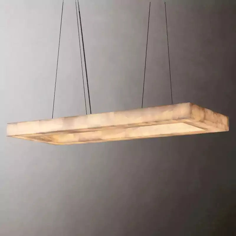 KL Rivaga Rectangular Alabaster Chandelier 54"