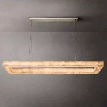 KL Rivaga Rectangular Alabaster Chandelier 72"