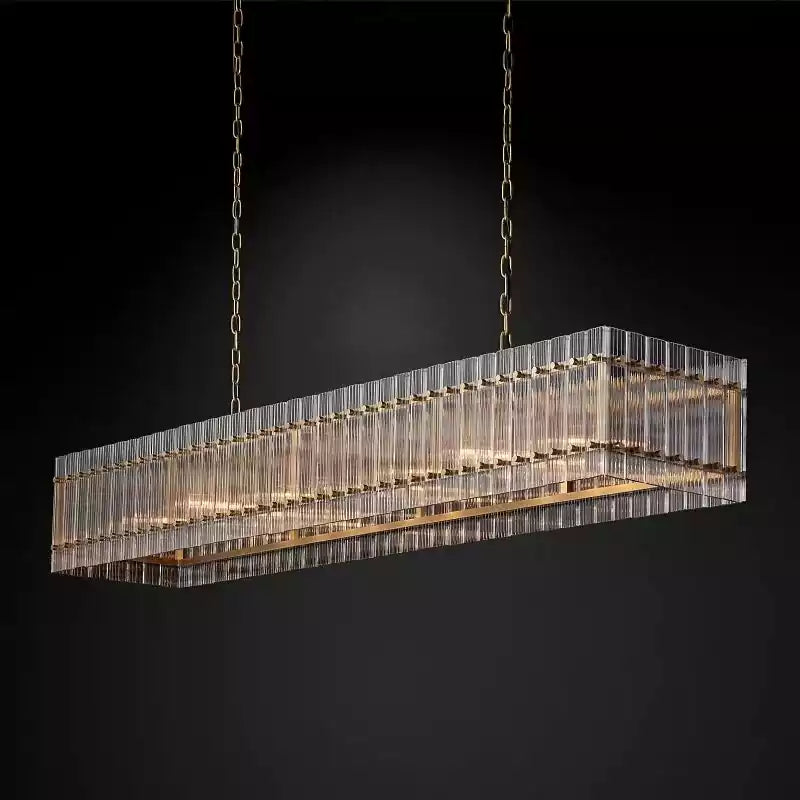KL San Marcol Modern Rectangular Chandelier 72"