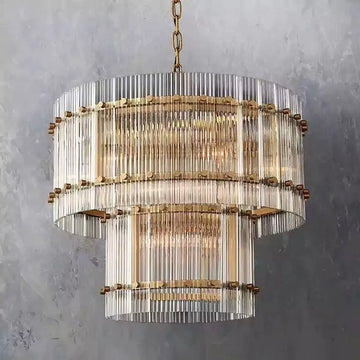 San Marcon Two Tier Round Chandelier 22"