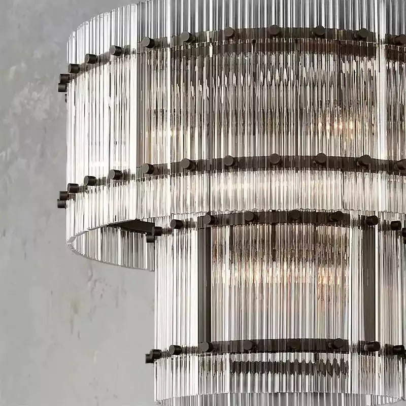 San Marcon Two Tier Round Chandelier 22"
