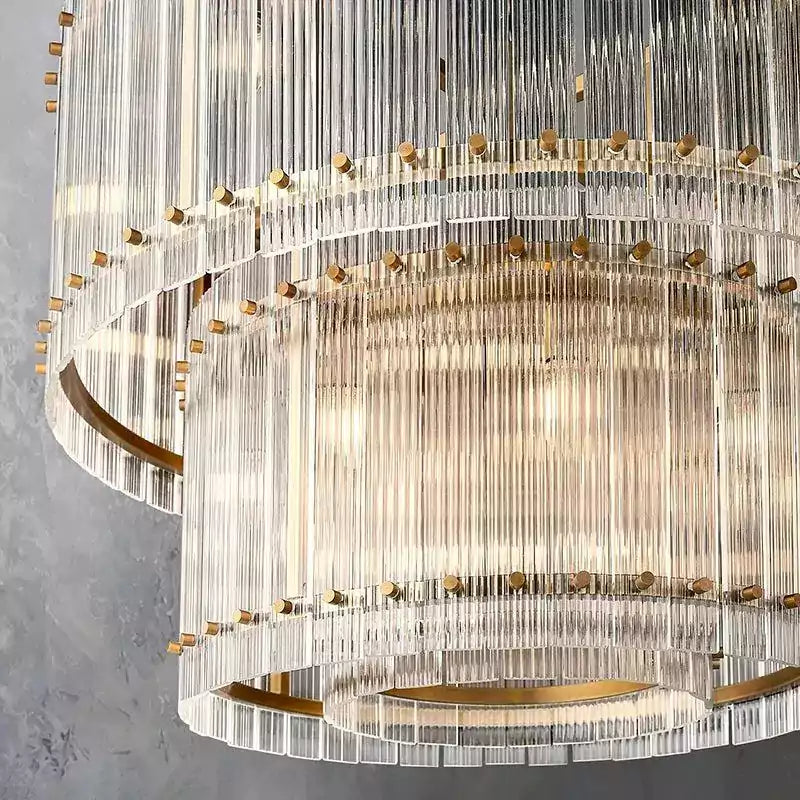 San Marcon Two Tier Round Chandelier 37"