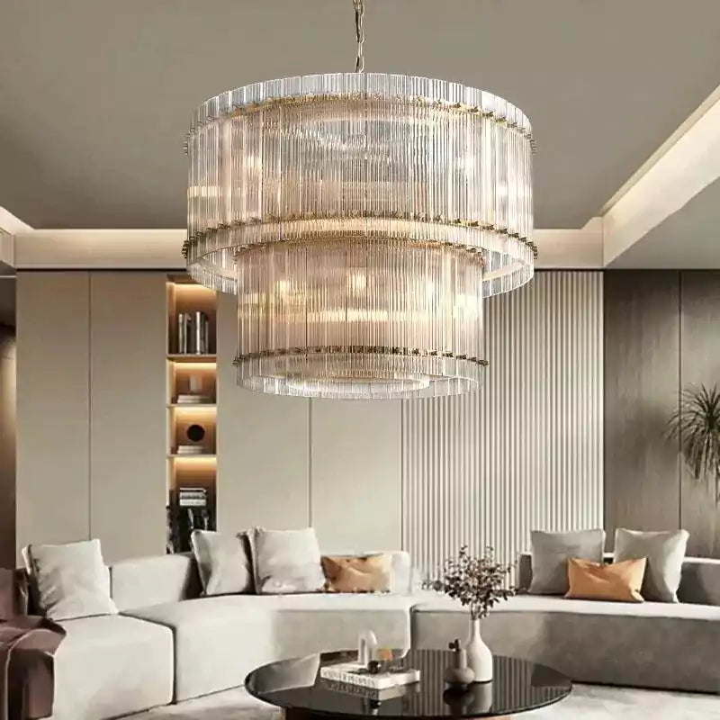 KL San Marcol Two Tier Round Chandelier 37"