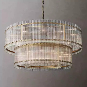 San Marcon Two Tier Round Chandelier 60"