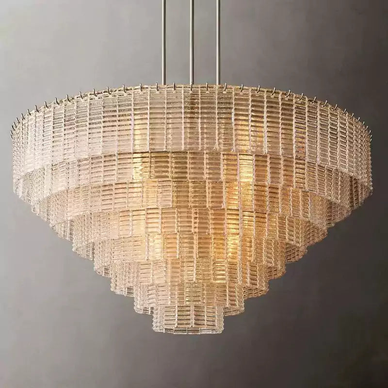 KL Sirena Clear Glass Round Chandelier 52"