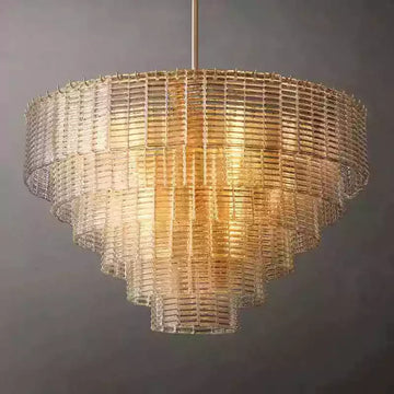 KL Sirena Clear Glass Round Chandelier 41"
