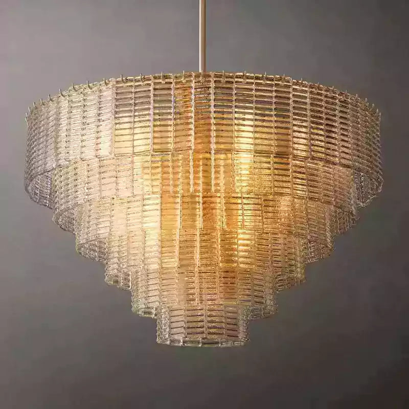 KL Sirena Clear Glass Round Chandelier 41"