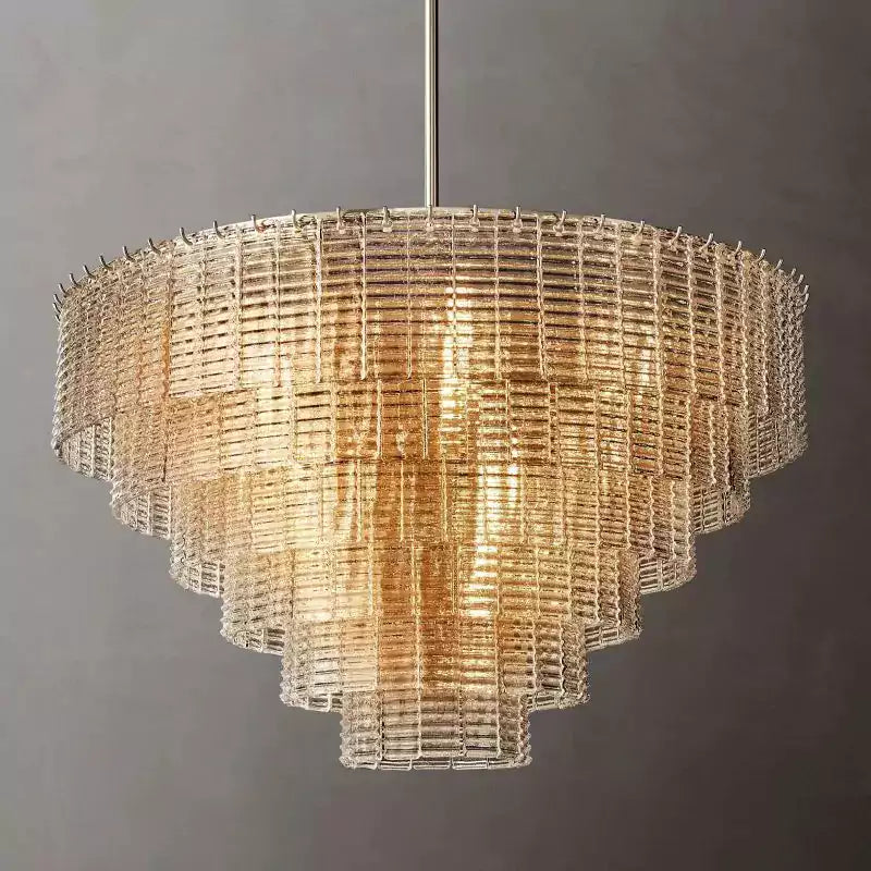 KL Sirena Clear Glass Round Chandelier 41"