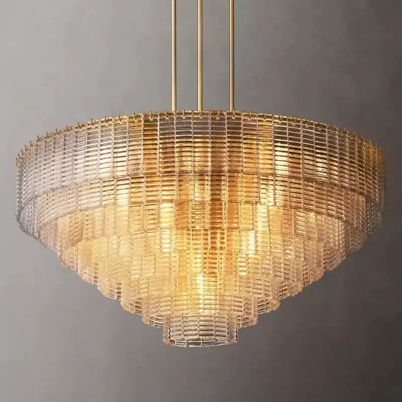 KL Sirena Clear Glass Round Chandelier 52"