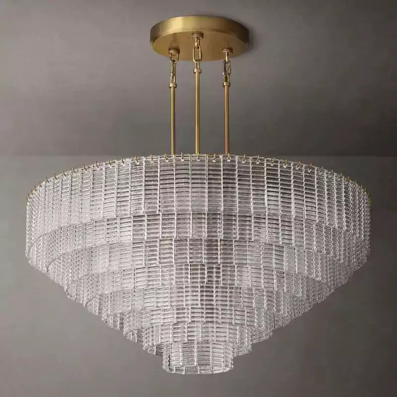 KL Sirena Clear Glass Round Chandelier 52"