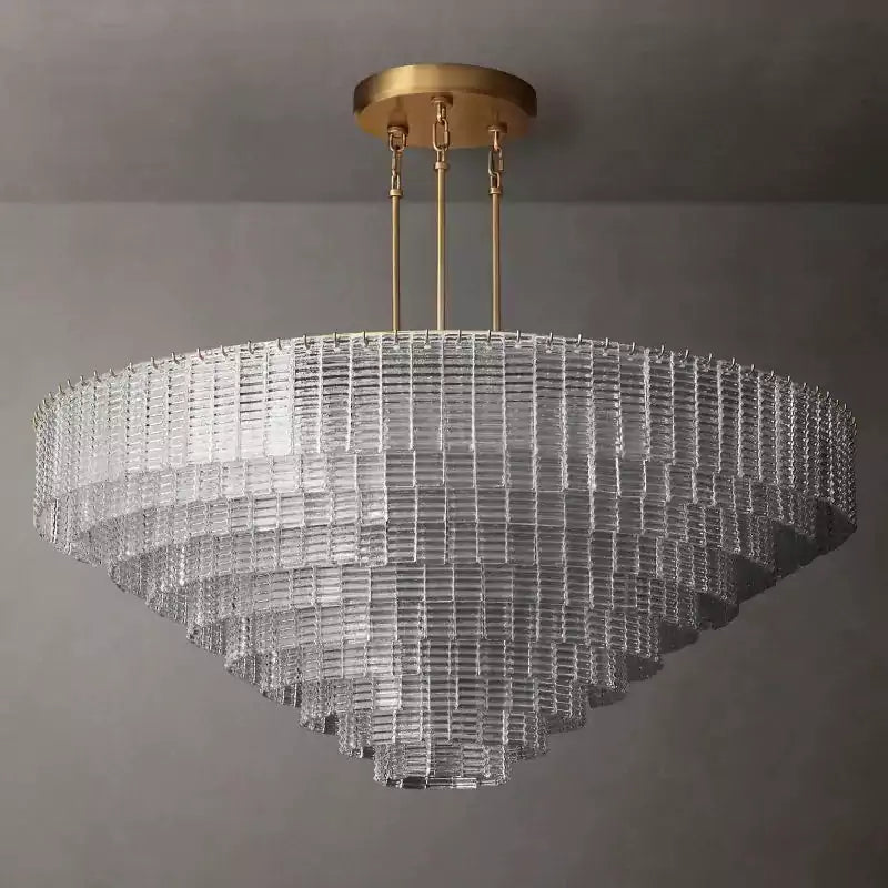 KL Sirena Clear Glass Round Chandelier 65"