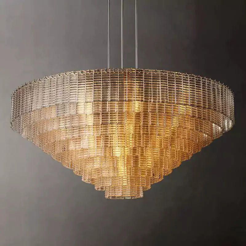 KL Sirena Clear Glass Round Chandelier 65"