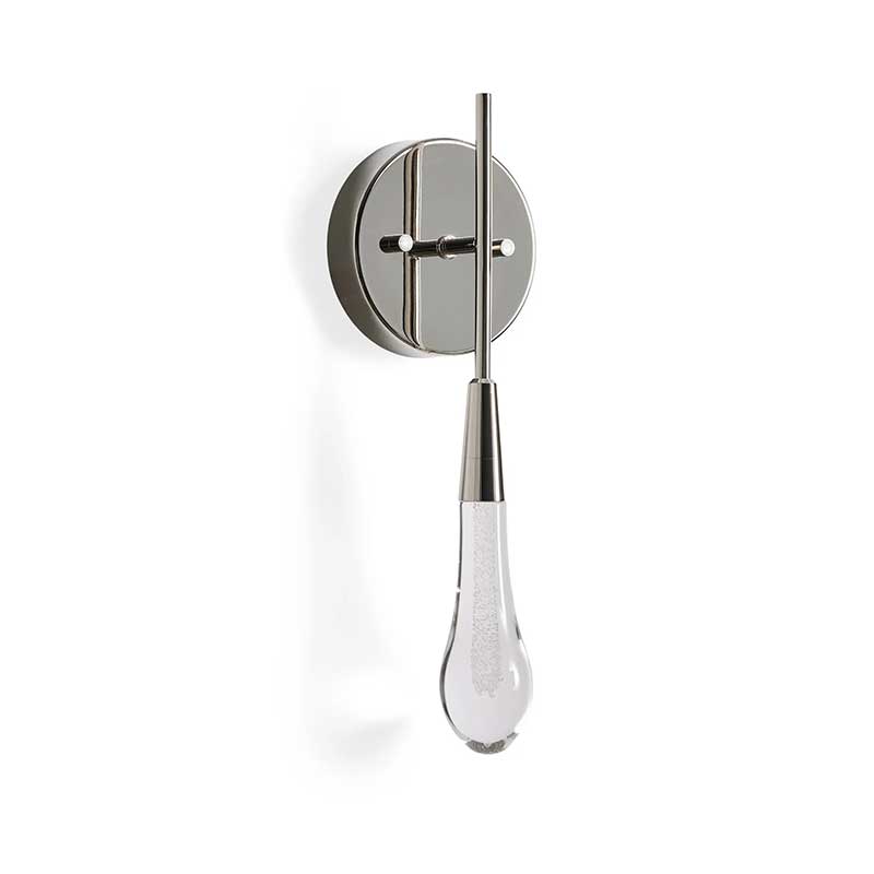 KL Solitaire Glass Raindrop Wall Sconce