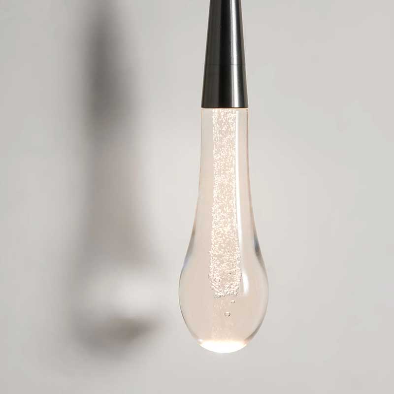 KL Solitaire Glass Raindrop Wall Sconce
