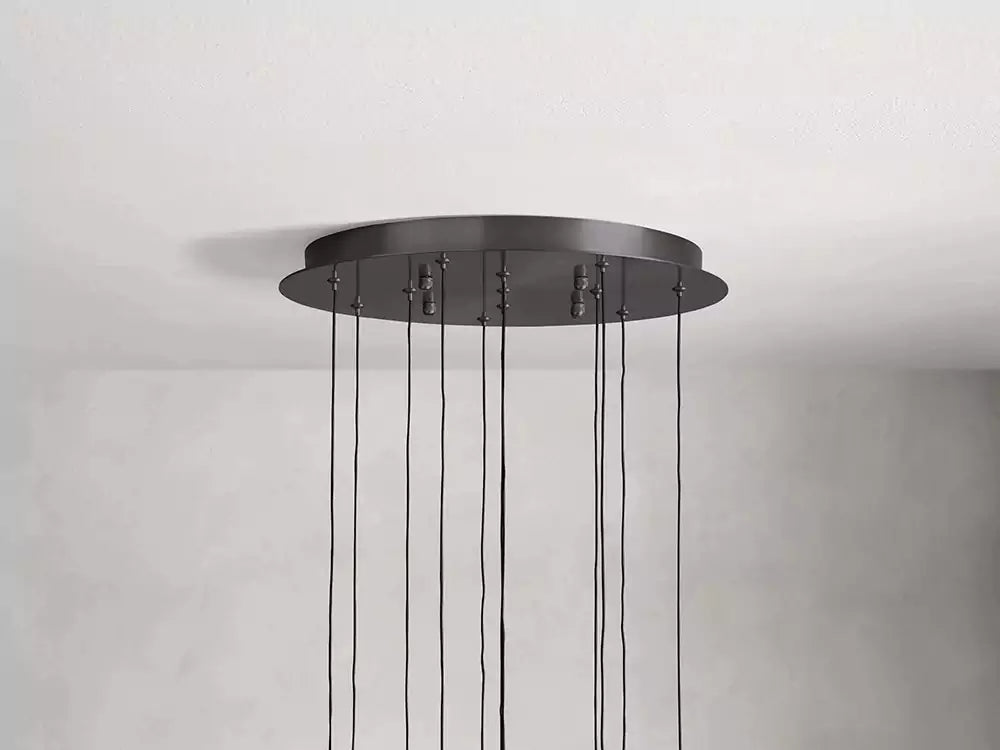 KL Solitaire Raindrop Round Chandelier