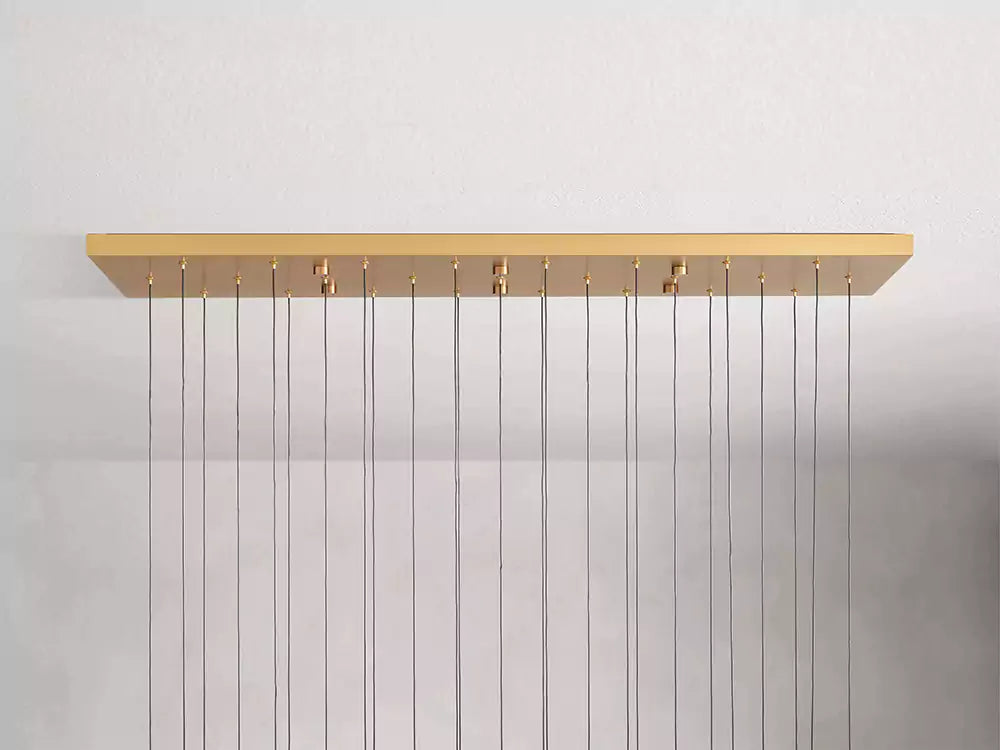 KL Solitaire Raindrop Linear Chandelier
