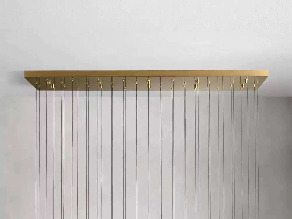 KL Solitaire Raindrop Linear Chandelier