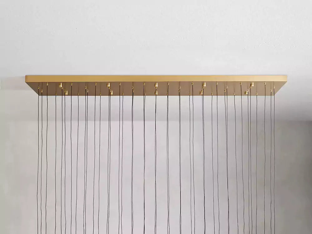 KL Solitaire Raindrop Linear Chandelier