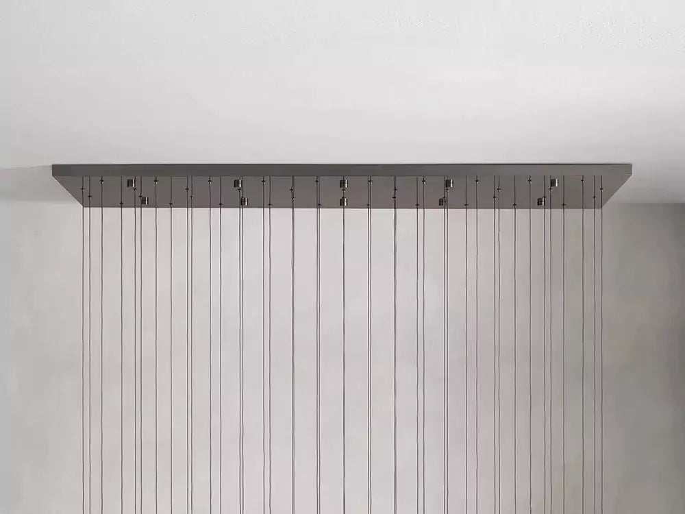 KL Solitaire Raindrop Linear Chandelier