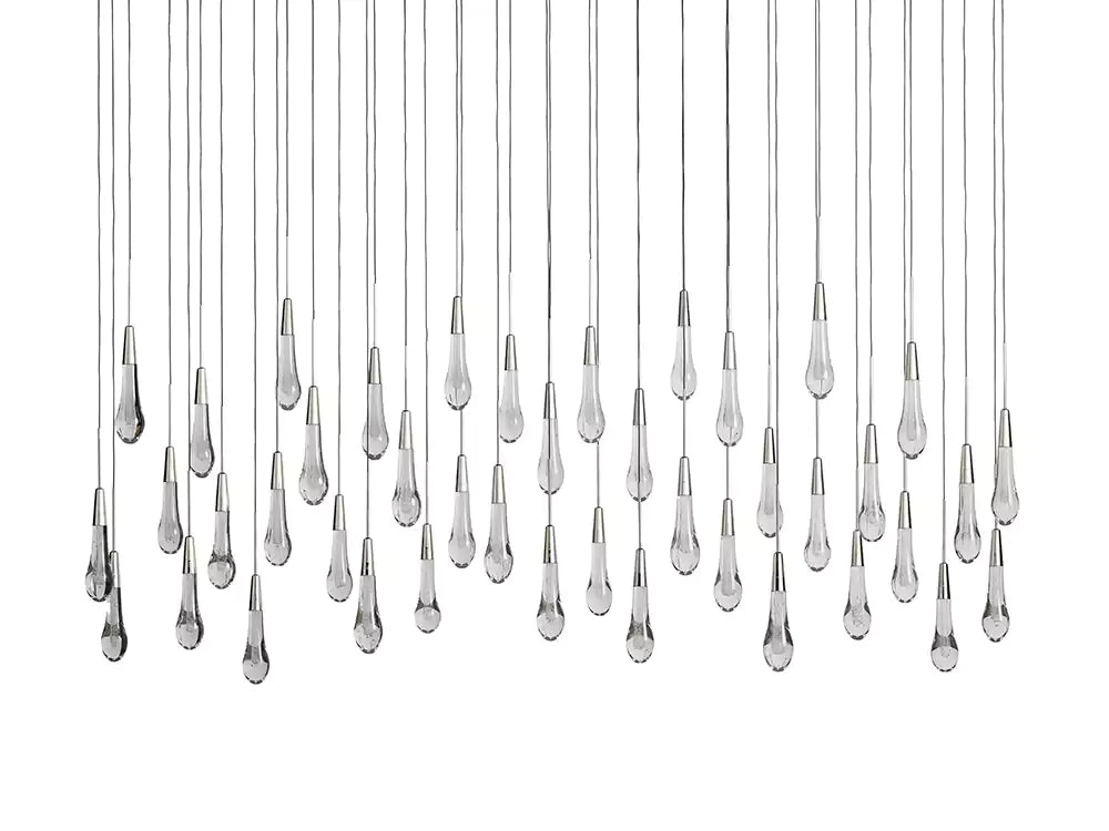 KL Solitaire Raindrop Linear Chandelier