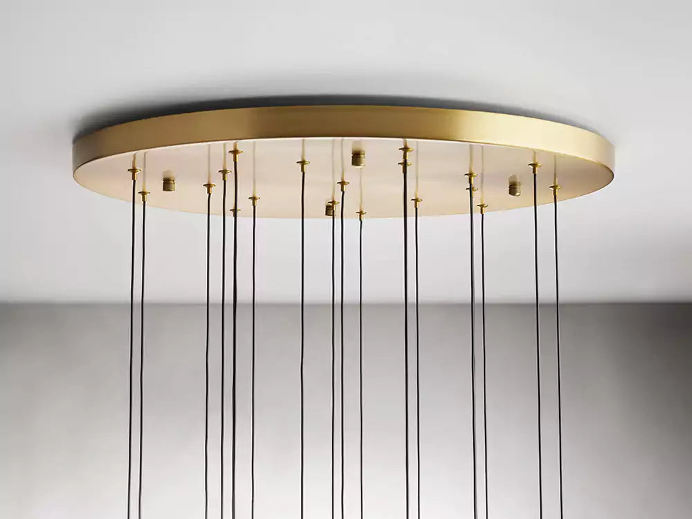 KL Solitaire Raindrop Round Chandelier
