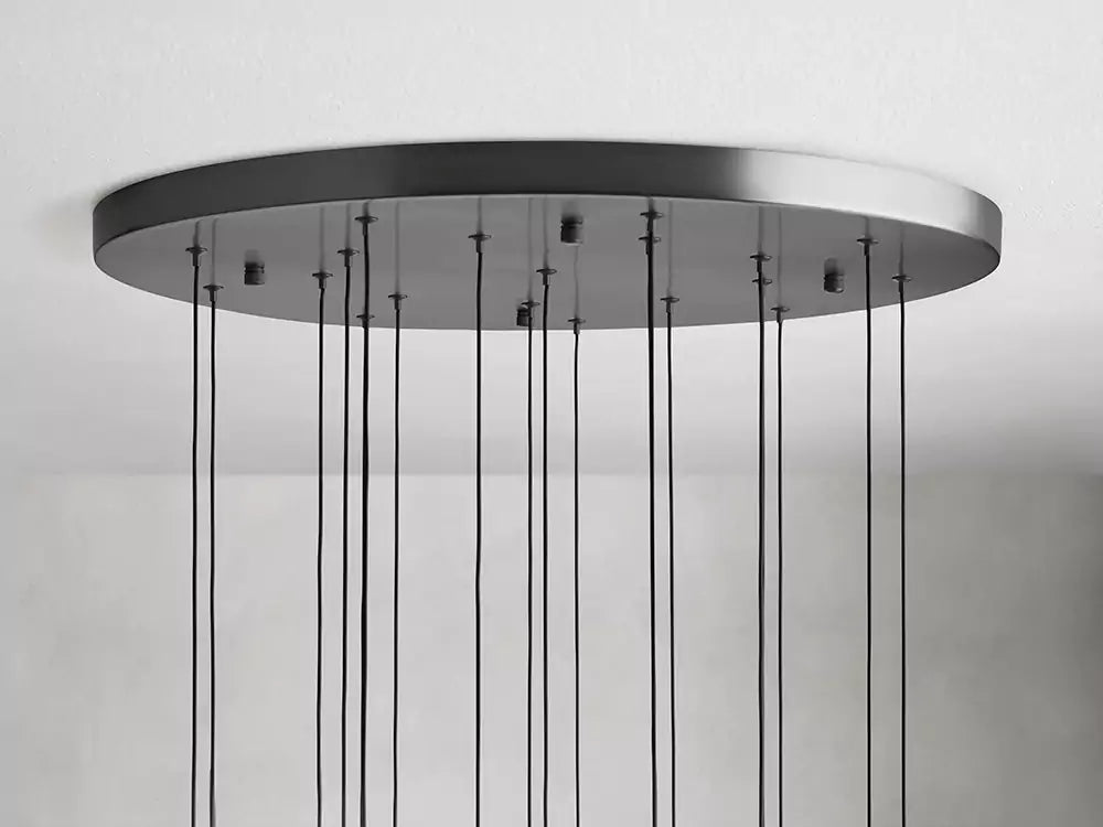 KL Solitaire Raindrop Round Chandelier