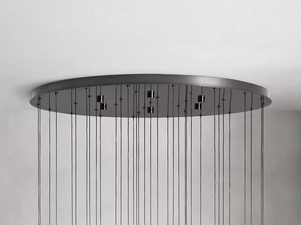 KL Solitaire Raindrop Round Chandelier