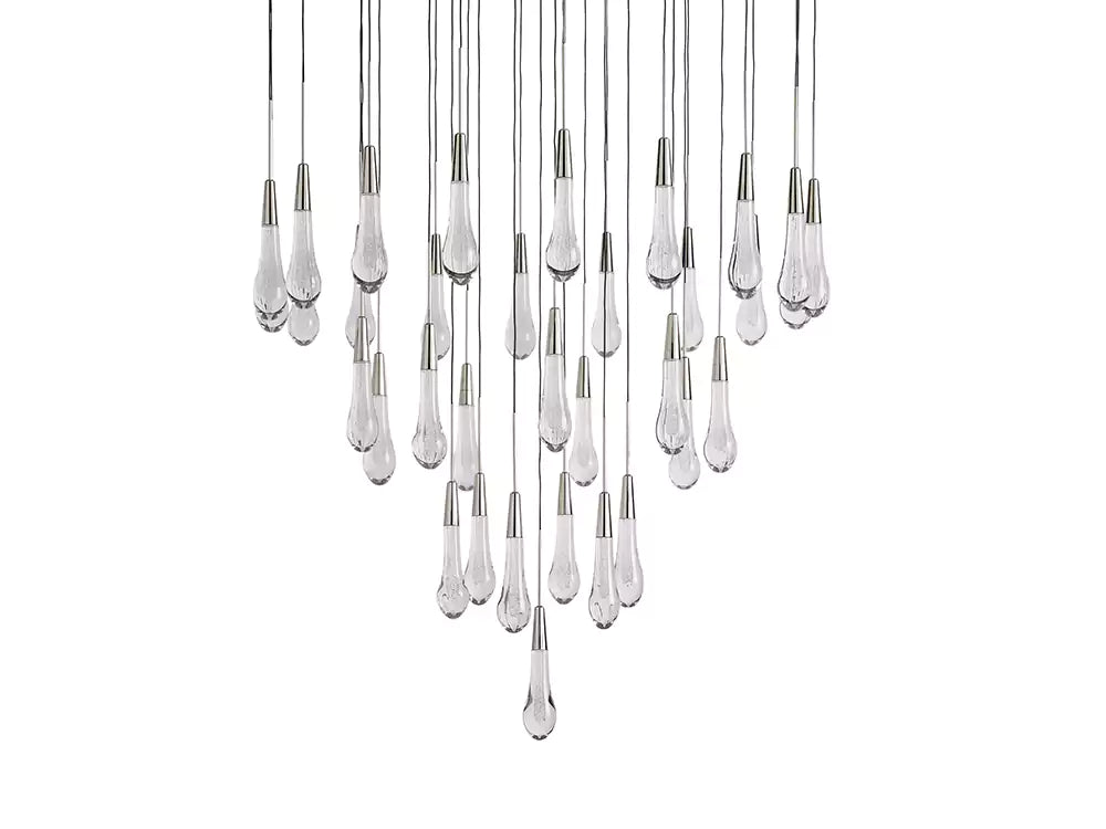 KL Solitaire Raindrop Round Chandelier