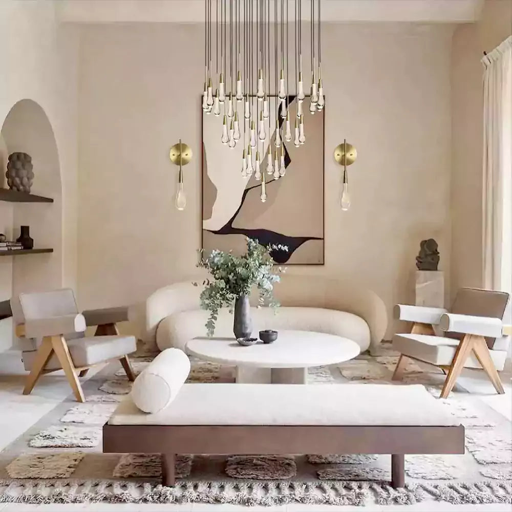KL Solitaire Raindrop Round Chandelier