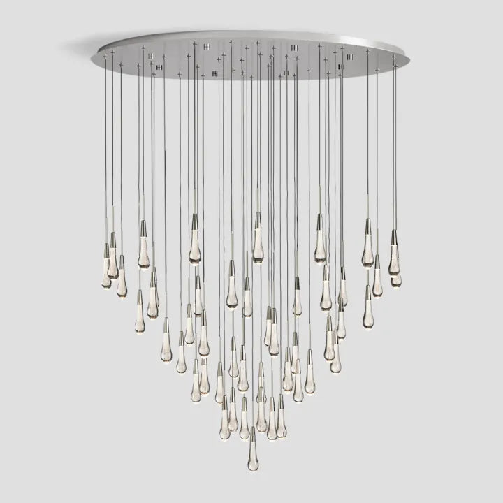 KL Solitaire Raindrop Round Chandelier