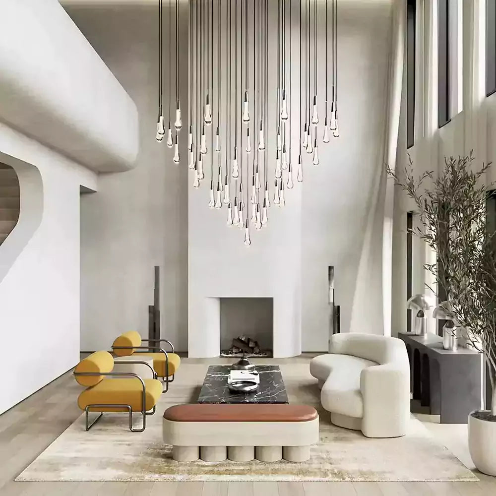 KL Solitaire Raindrop Round Chandelier
