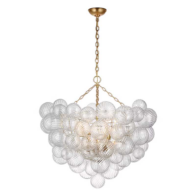KL Taliay Swirled Glass Globe Chandelier