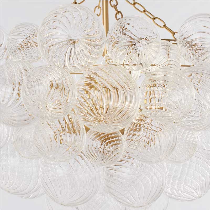 KL Taliay Swirled Glass Globe Chandelier