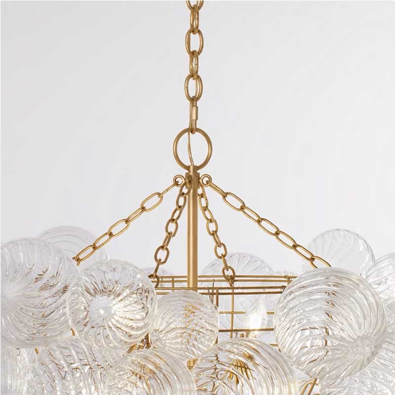 KL Taliay Swirled Glass Globe Chandelier