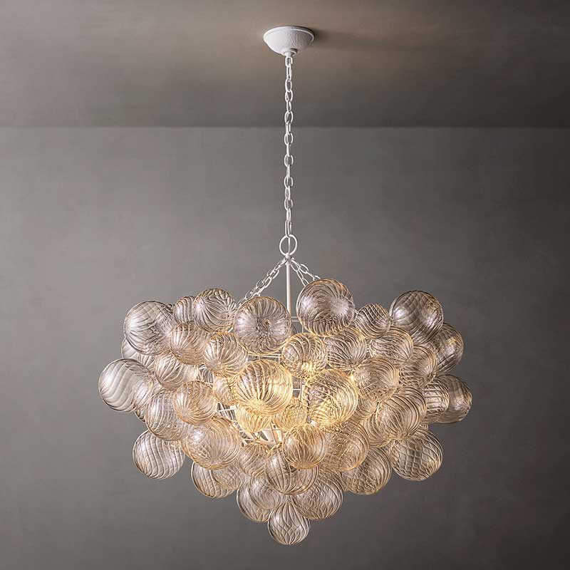 KL Taliay Swirled Glass Globe Chandelier