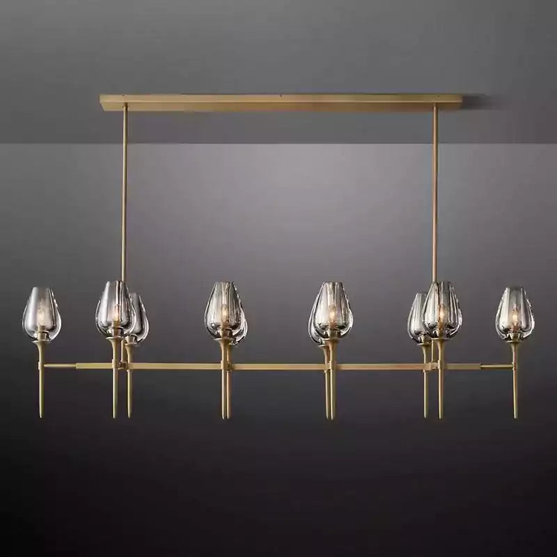 KL Tulipe Linear Chandelier 65"