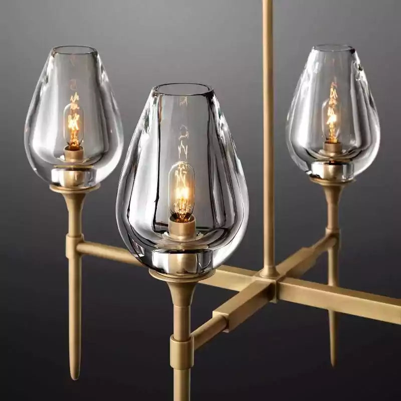 KL Tulipe Linear Chandelier 65"