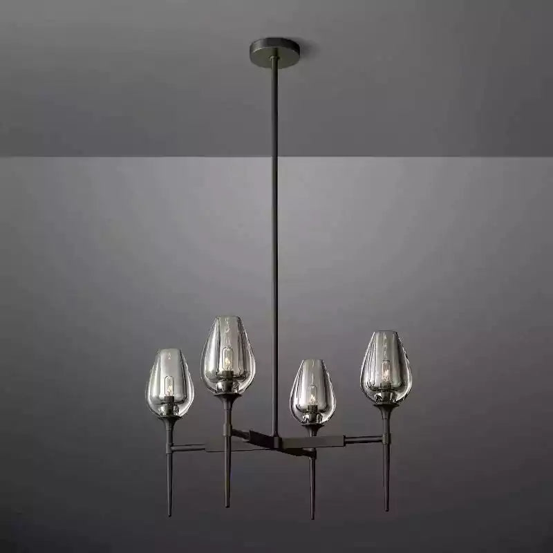 KL Tulipe Round Chandelier 27"