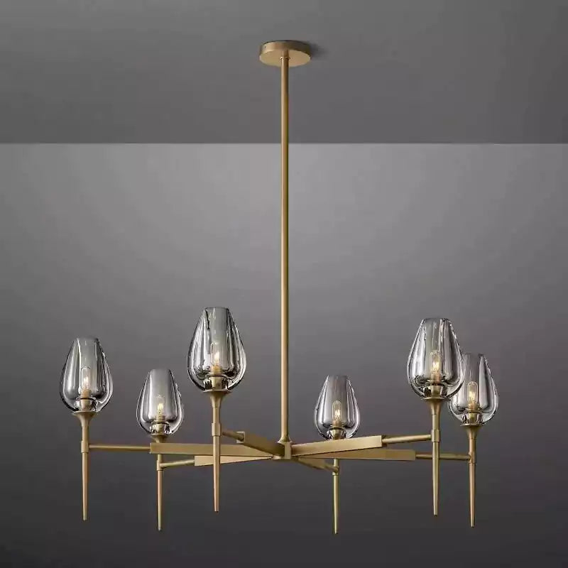 KL Tulipe Round Chandelier 42"
