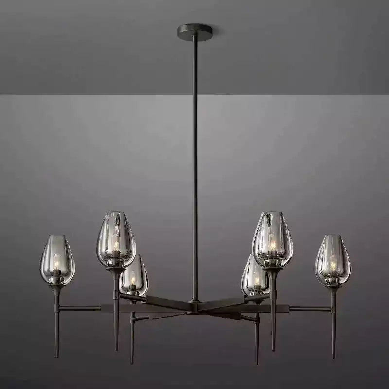 KL Tulipe Round Chandelier 42"