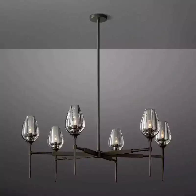 KL Tulipe Round Chandelier 42"