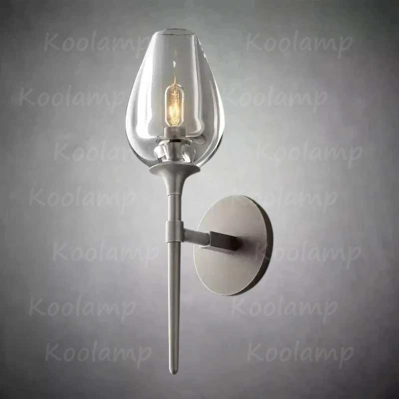 Tulip Crystal Petal Single Wall Sconce