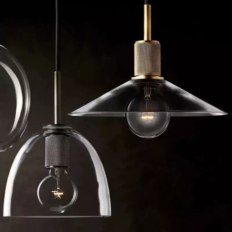 KL Utilita Glass Slope Shade Pendant