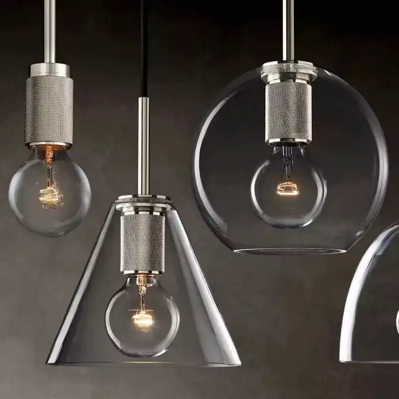 KL Utilita Glass Slope Shade Pendant