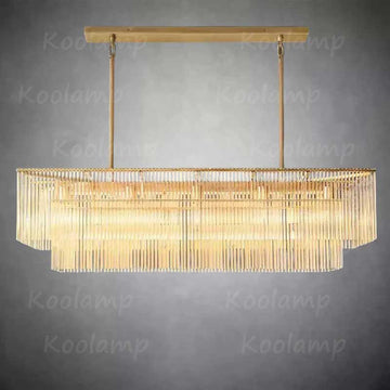Amadon Prismatic Array Rectangular Chandelier 54"