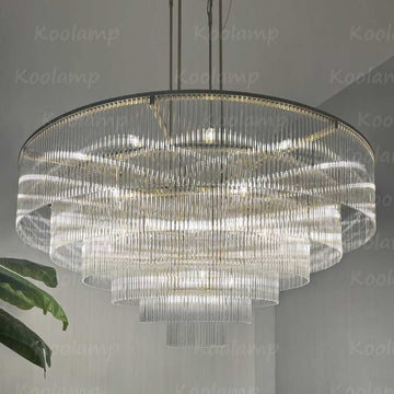 Amadon Prismatic Array Round Chandelier 60"
